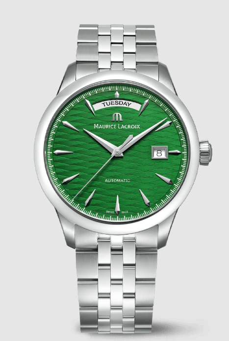 Maurice Lacroix 1975 AUTOMATIC VAGUES DU JURA GREEN 756058-SS002-630-1 Replica Watch Maurice Lacroix 1975 AUTOMATIC VAGUES DU JURA GREEN 756058-SS002-630-1 Replica Watch